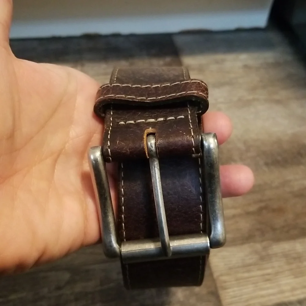 Brown Leather belt size 40 unisex